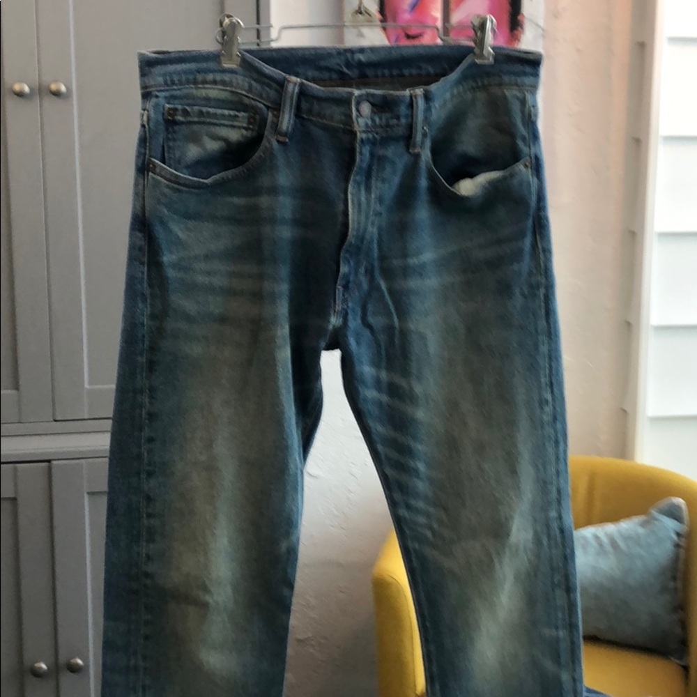 Well worn Levi’s 505C straight leg jeans. 34x32